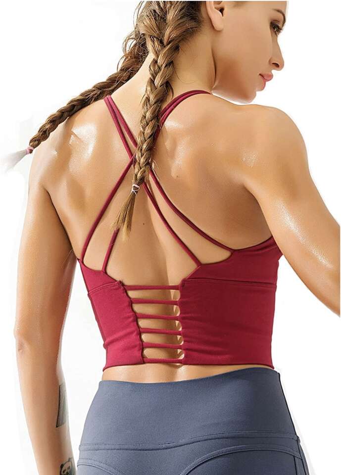 NEW! Maroon Medium Support Sports Bra