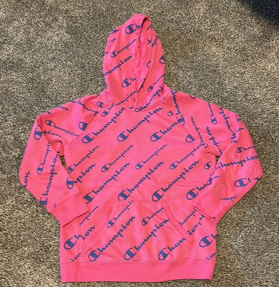 Champion Pink Hooded Sweatshirt- YXL