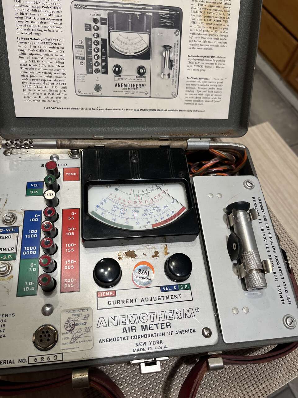 Antique air meter
