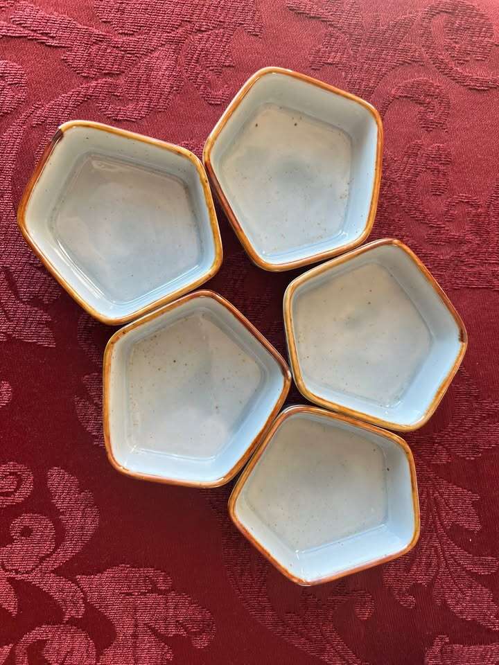 5 Pentagon Sauce Dish Sets