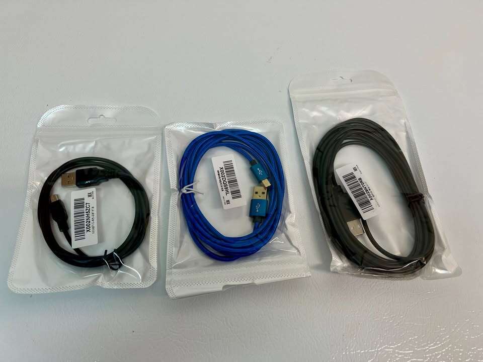 3pc Brand New USB A To Micro USB Cables