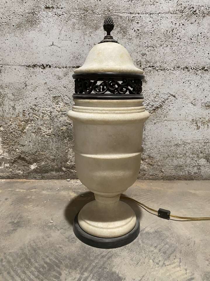 Turned Stone Lamp