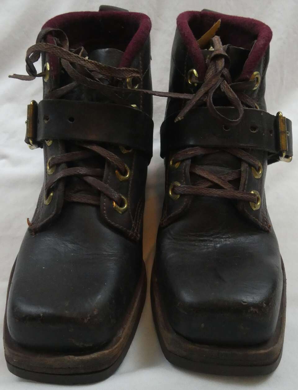 Antique Kid's Leather Ski Boots