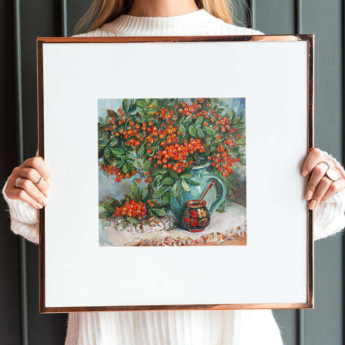 "Rosehips in Blue" Fine Art Print