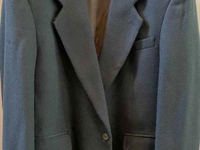 Robert Stock Wool BlendWoven Blazer Dark Green 42S