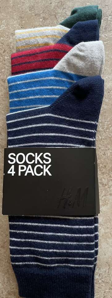 New H&M Mens Socks 4 pack US Size 7.5-9
