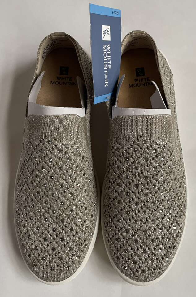 New White Mountain Bling Sneaker Size 9 In Taupe