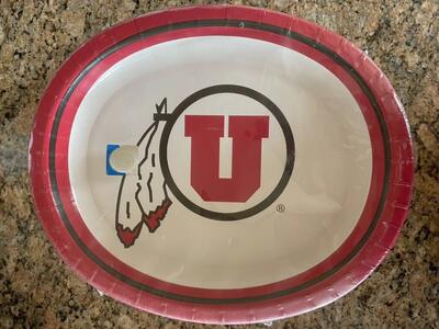 U Of U 50 Premium Large Oval Paper Dinner Plates