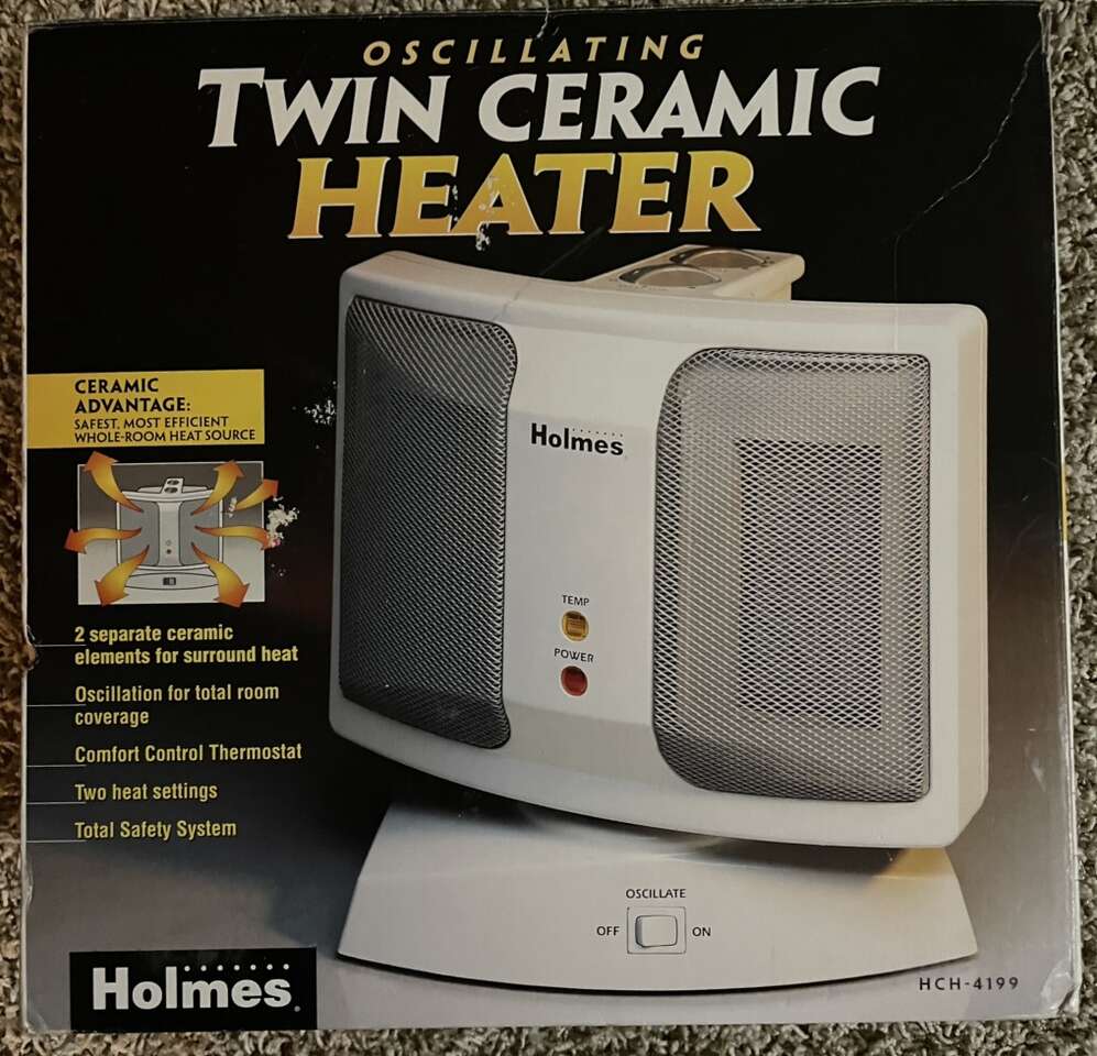 Used Oscillating Twin Ceramic Heater Personal