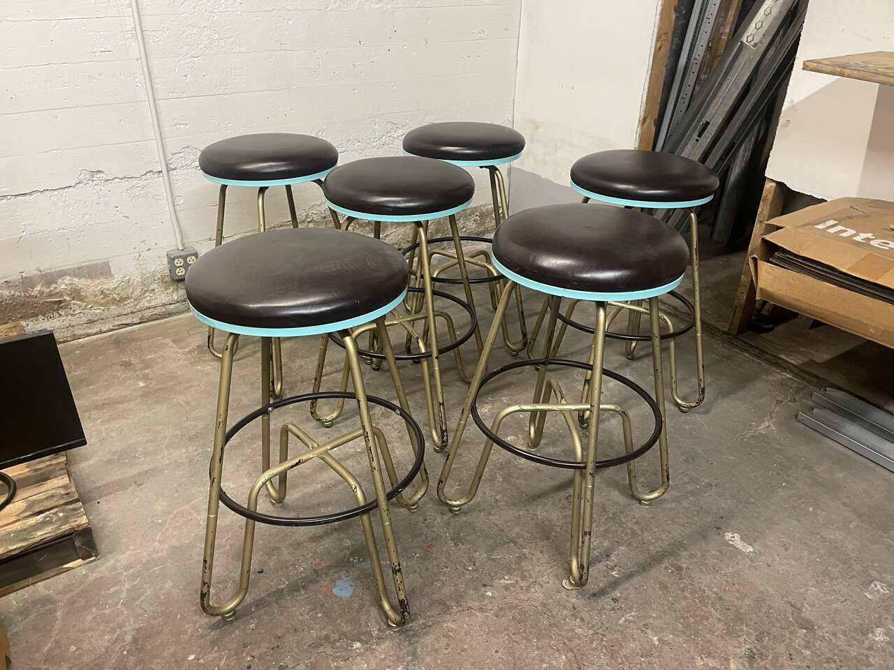 6 Bar stools and 2 free stools 30" ta… Furniture