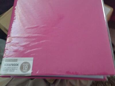 k&company pink faux trn page scrap book