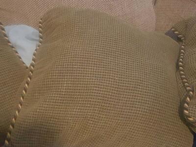 3 medium size green pillows