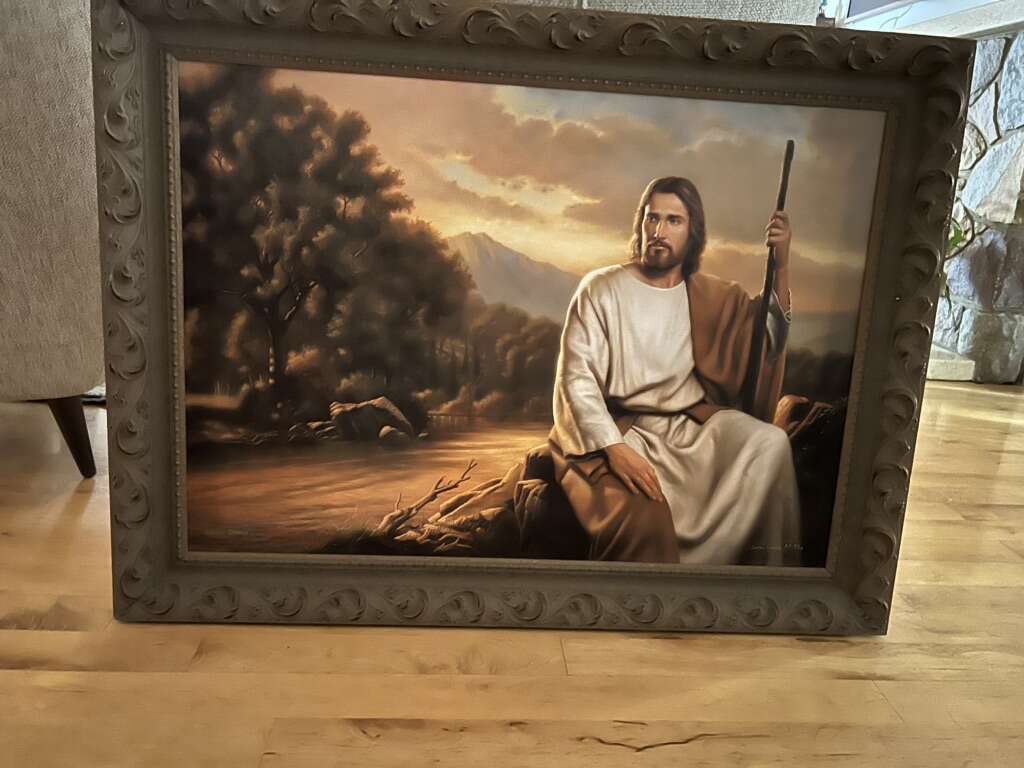 Framed Simon Dewey Painting