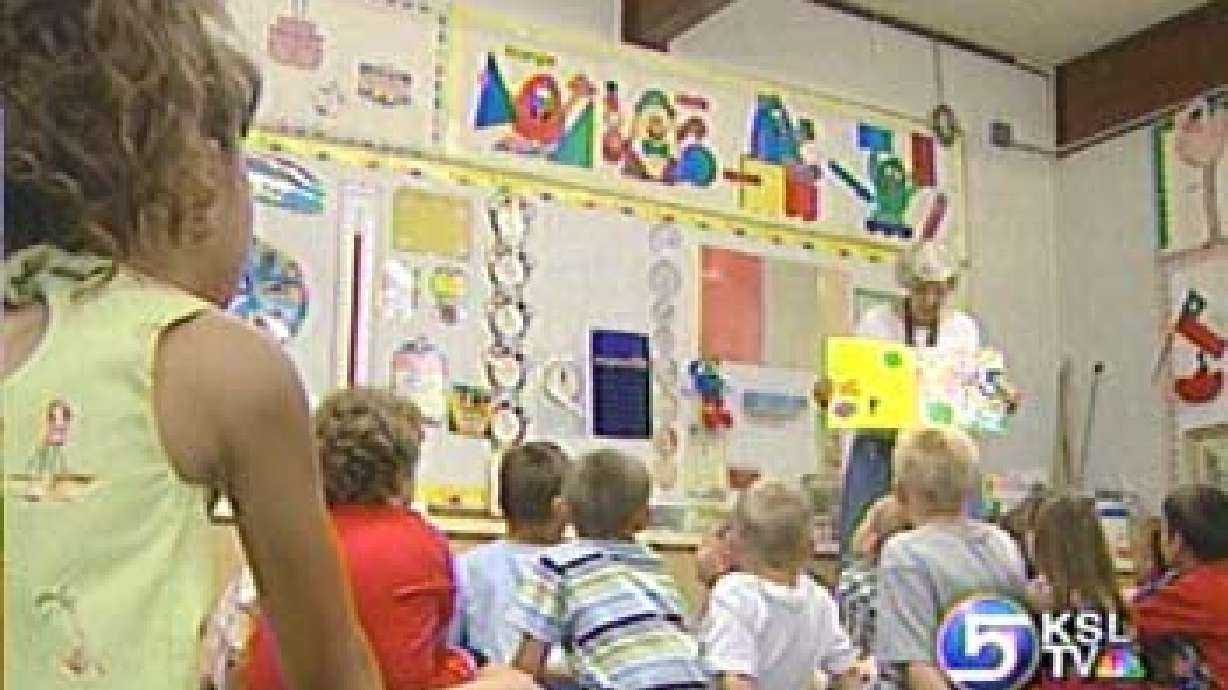 Provo Elementary Students Facing Class, Cold