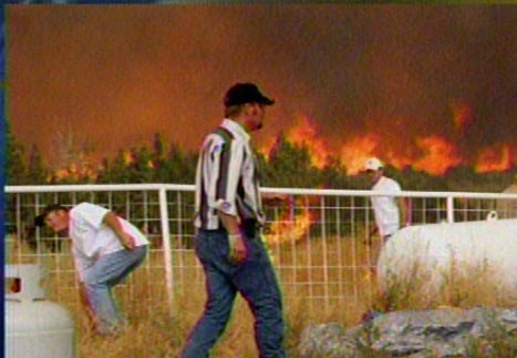 Firefighters Battling Neola Fire