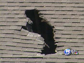 Wheel Flies Off Cement Truck, Tears Hole in Roof of Home