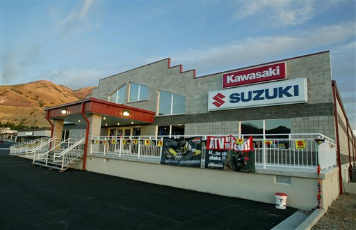 Vesco's Motor Sports is seen just before sundown, Wednesday, Sept. 7, 2005, in Brigham City, Utah. The government's $5 billion effort to help small businesses recover from the Sept. 11 attacks was so loosely managed that it gave low-interest loans to companies that didn't need terrorism relief _ or even know they were getting it, The Associated Press has found. And while some at New York's Ground Zero couldn't get assistance they desperately sought, companies far removed from the devastation _ had no problem winning the government-guaranteed loans. Don Robinson, owner of Vescos had no idea the loans they were given were from the terrorism relief fund. (AP Photo/Steve C. Wilson)
