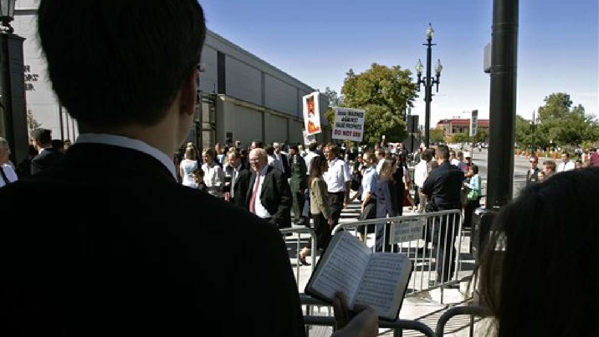 Singers Balance The Message of Conference Protesters