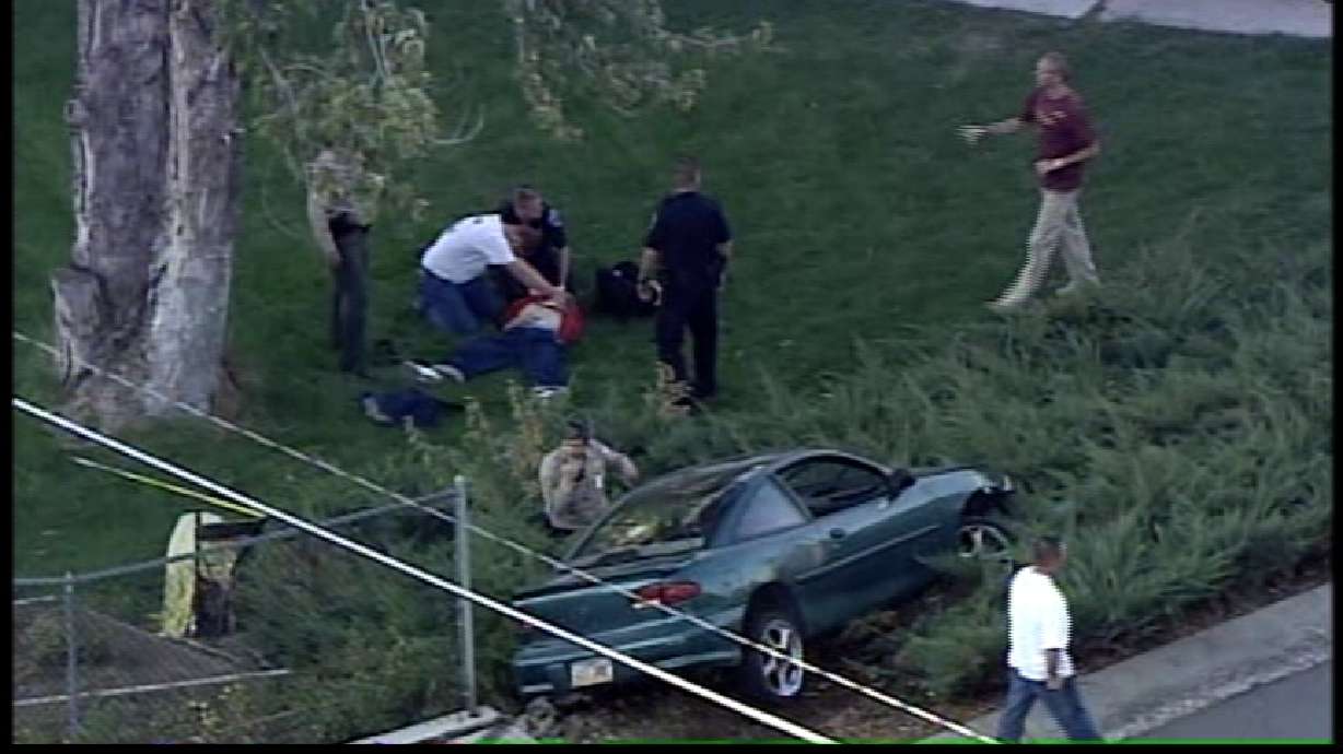 Police Chase Ends in Crash