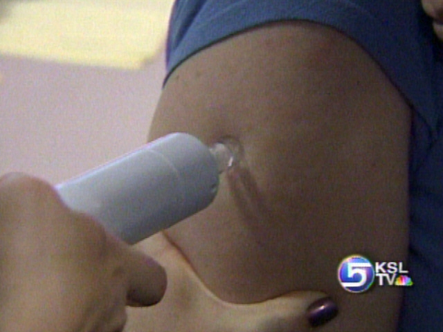 Flu Vaccine Blown into Skin with New Device