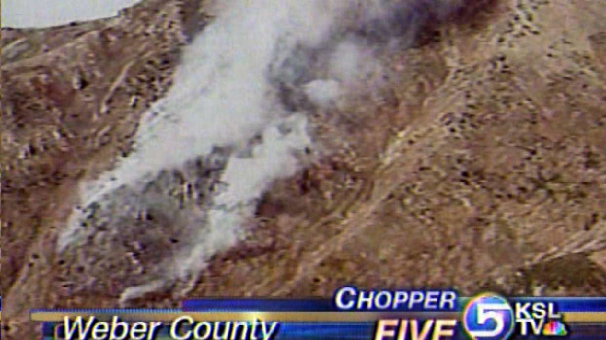 Wildfire Burning on Mt. Ogden