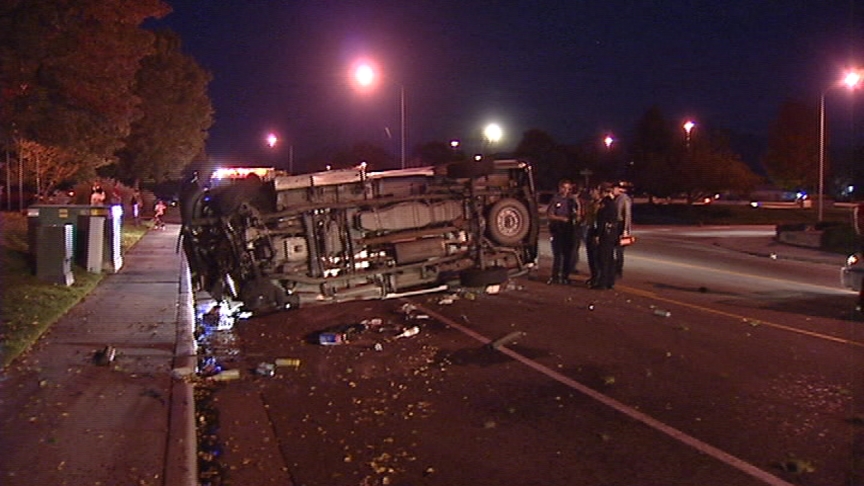 UTA Truck Stolen, Chase Ends in Crash