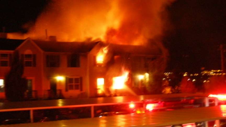 Fire Destroys Four Townhomes