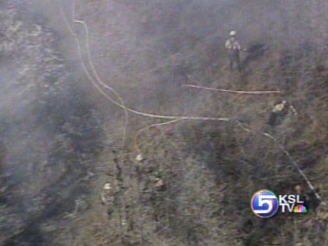 Brush Fire Burning in Morgan