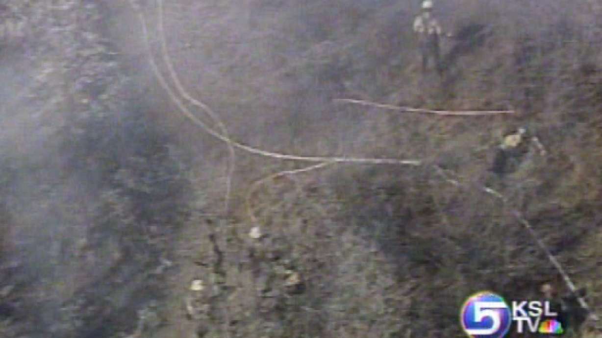 Brush Fire Burning in Morgan