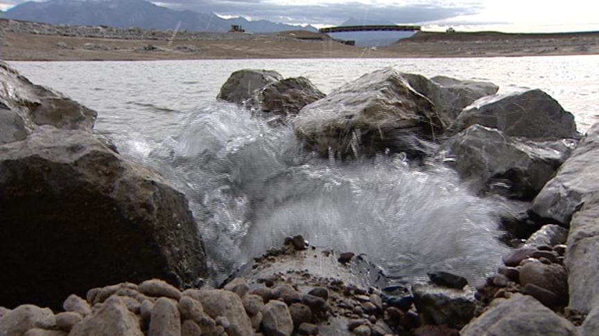 Oquirrh Lake at Daybreak Already Being Filled