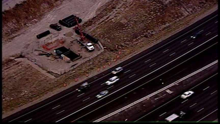 Crews Tunneling Under I-15 for Water Pipes