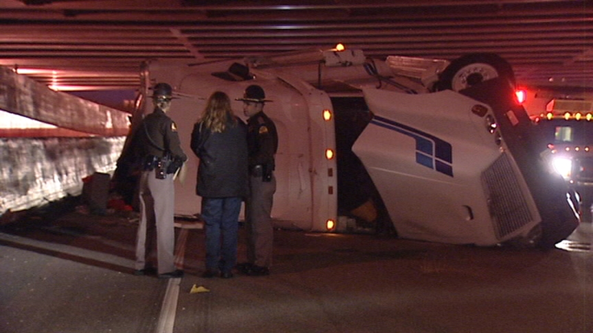 Diesel Truck Slams Into Wall