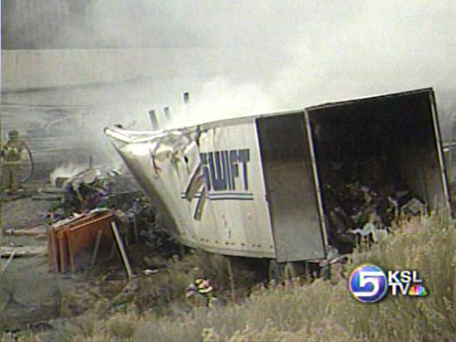 Fiery Crash Shuts Down Highway 6