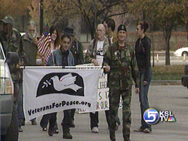 Veterans Hold Peace Rally Against Iraq War