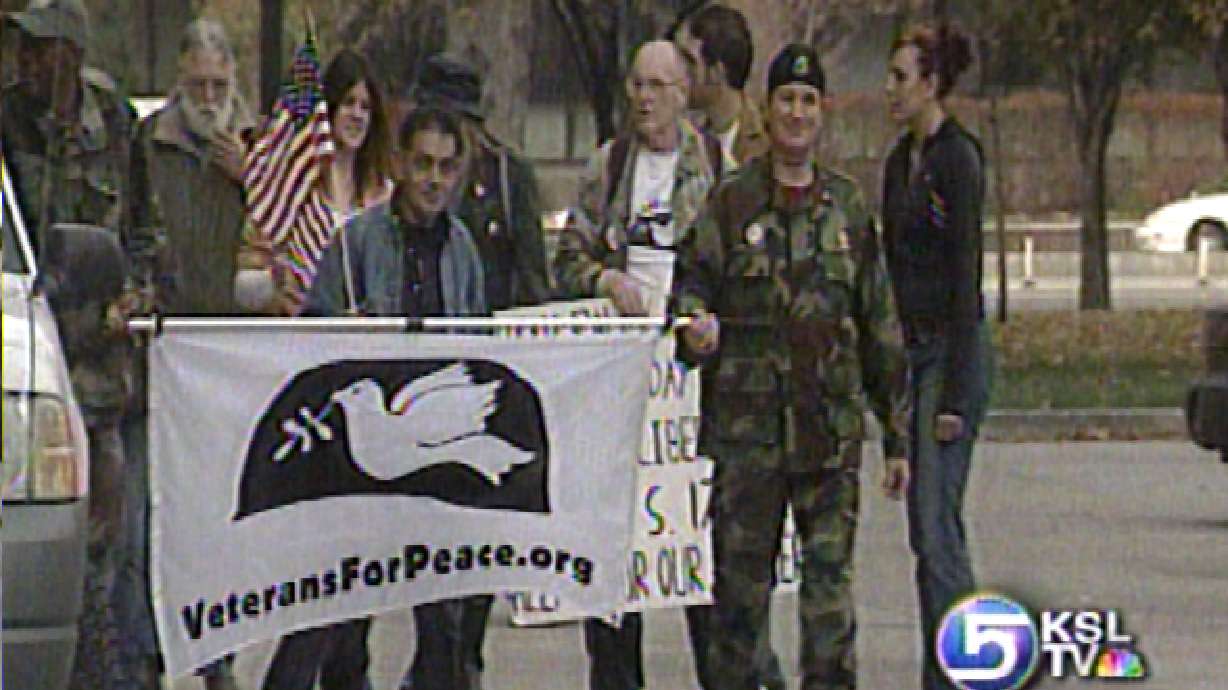 Veterans Hold Peace Rally Against Iraq War