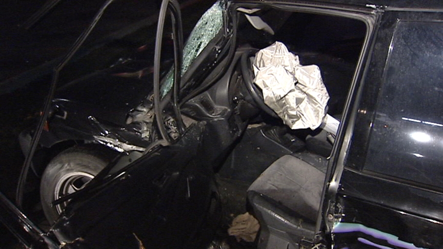 Driver Injured When SUV Hits Lightpole