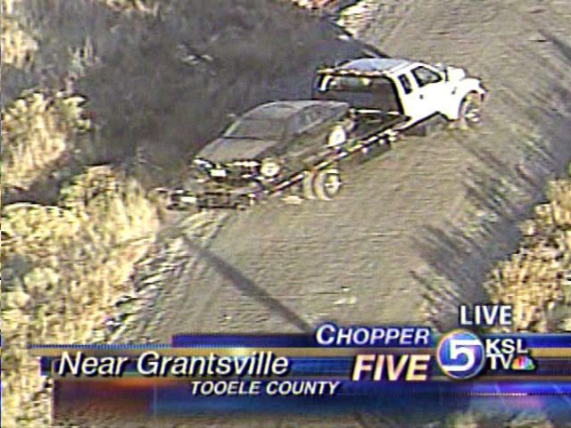 UHP Chase Ends by Forcing Driver Off the Road