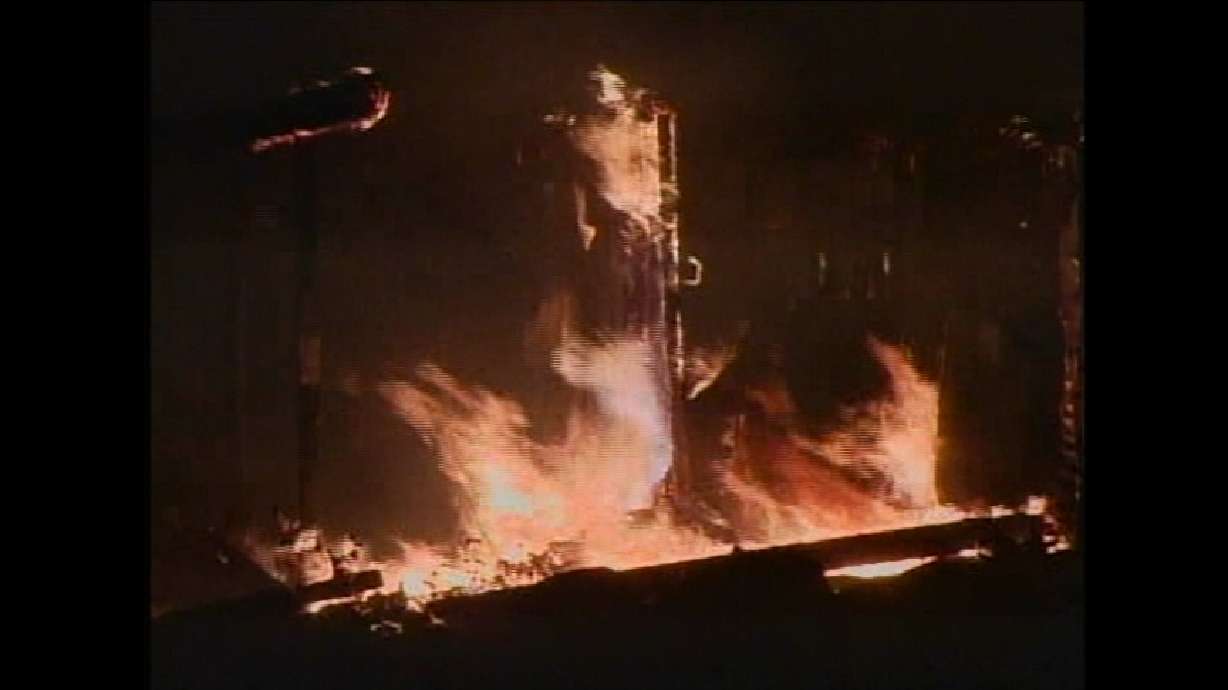 Home Burns in New Harmony