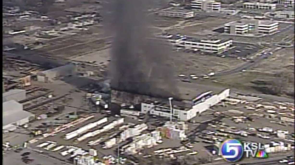 Building Supply Company Goes Up in Flames