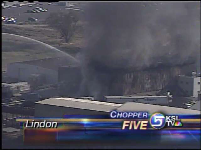 Building Supply Company Goes Up in Flames