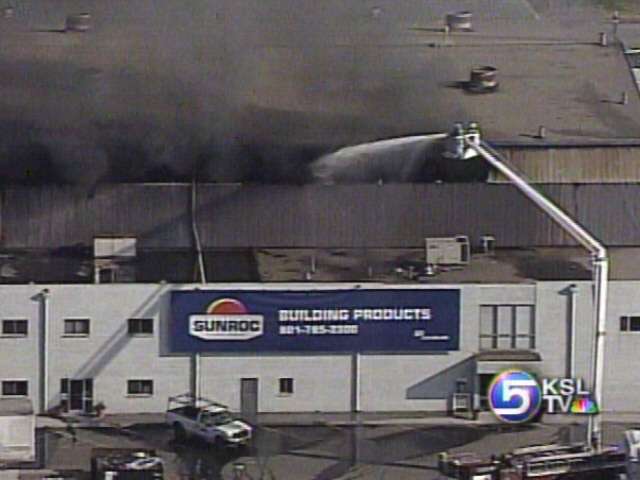 Building Supply Company Goes Up in Flames