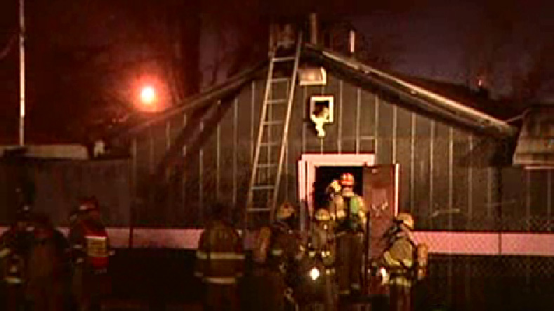 Small Fire Fills Bar with Smoke