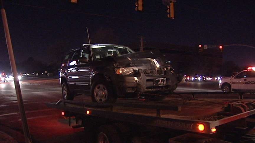 Motorist Runs Red Light, Plows Into Three Cars