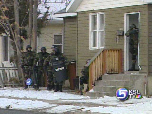 SWAT Team Trains in Abandoned House