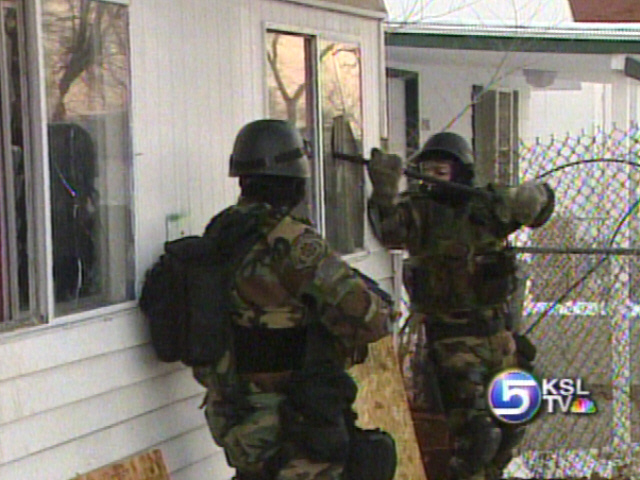 SWAT Team Trains in Abandoned House