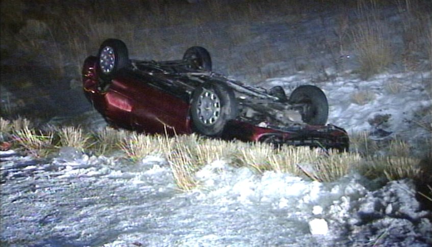 Rollover Injures Man in Magna