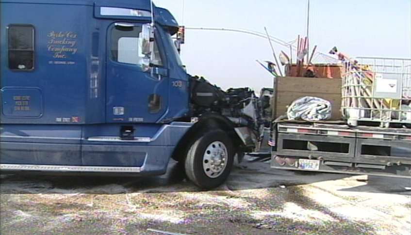 Three Seriously Injured in Semi vs. Pickup Accident