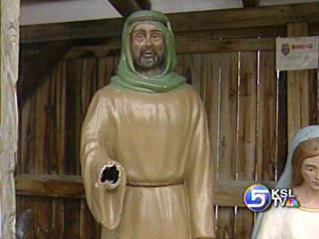 Vandals Damage Nativity Scene in Logan, Again