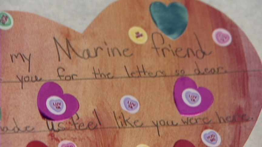 Third Graders Brightening Marines' Holidays