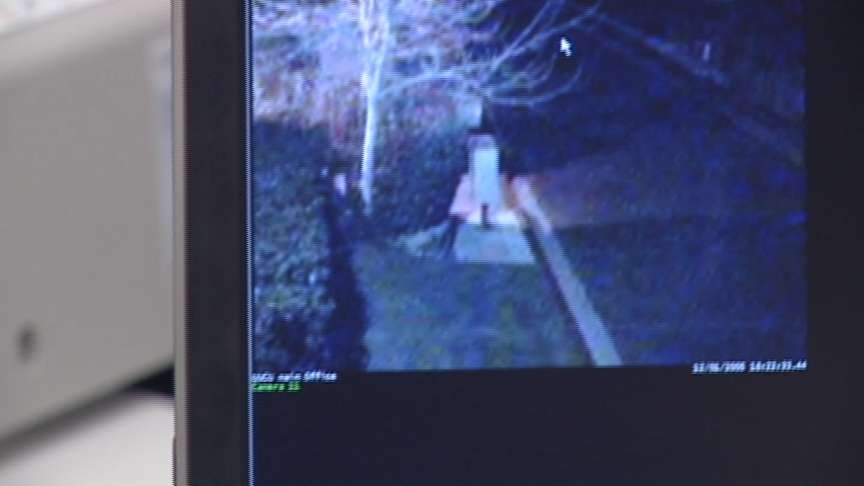 Video showing possible suspect car, behind trees